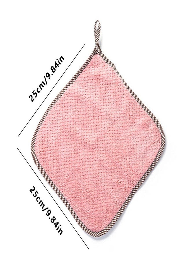 Mockery Kitchen Washcloths Super Absorbent Cleaning Cloth Dishwashing Hangable Rag Soft Towel, Multi-Purpose Cleaning Cloths, Wash Cloth for Home, Car, Window, Odor Stain Grease Free (Pink, Pack of 3) - Image 3